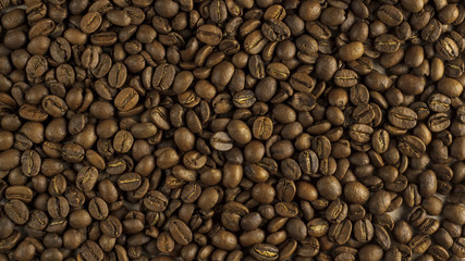 Natural background of roasted coffee beans