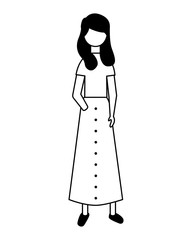 woman character female standing figure