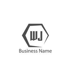 Initial Letter WJ Logo Template Design