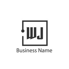Initial Letter WJ Logo Template Design