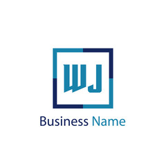 Initial Letter WJ Logo Template Design