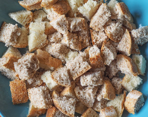bread cubes food