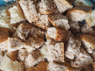 bread cubes food