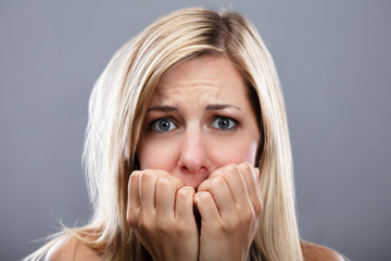 Portrait Of A Scared Woman