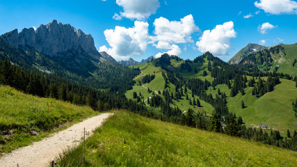 Switzerland Jaun hiking trail