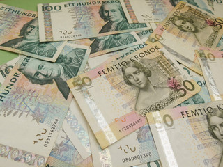 Fototapeta na wymiar Swedish currency notes