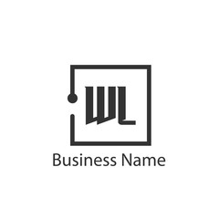 Initial Letter WL Logo Template Design