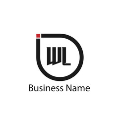 Initial Letter WL Logo Template Design