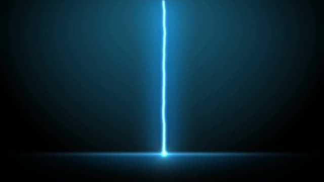 Blue laser ray on a black background alpha channel