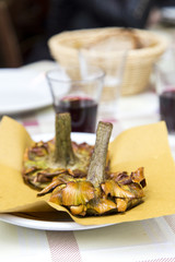 giudia's artichokes in rome 