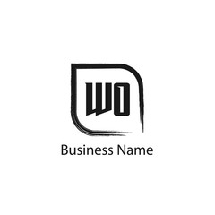 Initial Letter WO Logo Template Design