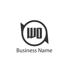 Initial Letter WO Logo Template Design