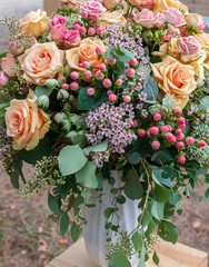 Bouquet of pink flowers