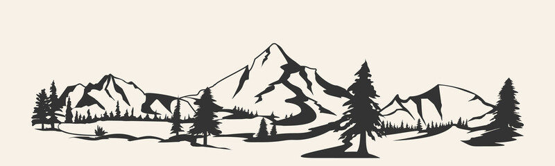 Free Free 89 Silhouette Mountain Range Svg SVG PNG EPS DXF File