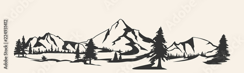 Free Free 175 Mountain Range Silhouette Svg SVG PNG EPS DXF File