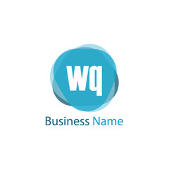 Initial Letter WQ Logo Template Design