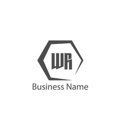 Initial Letter WR Logo Template Design