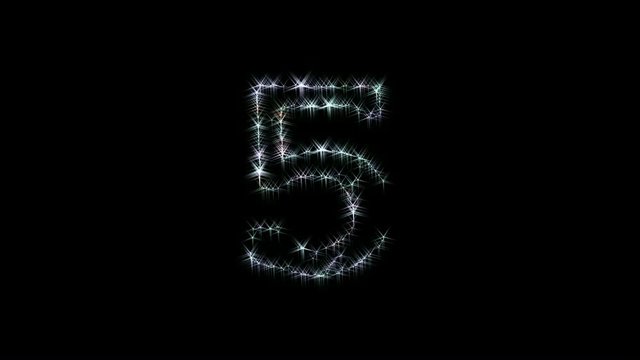 stars lead the countdown in a black space