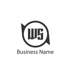 Initial Letter WS Logo Template Design