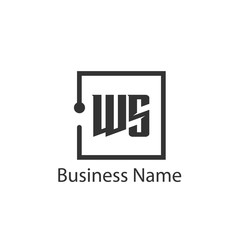 Initial Letter WS Logo Template Design