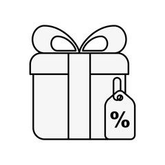 online shopping gift box tag percentage discount