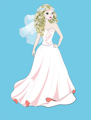 bride with gold hair