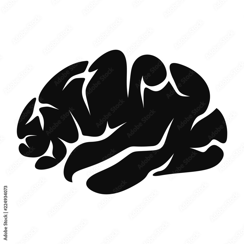 Poster brainstorming icon. simple illustration of brainstorming vector icon for web design isolated on whit