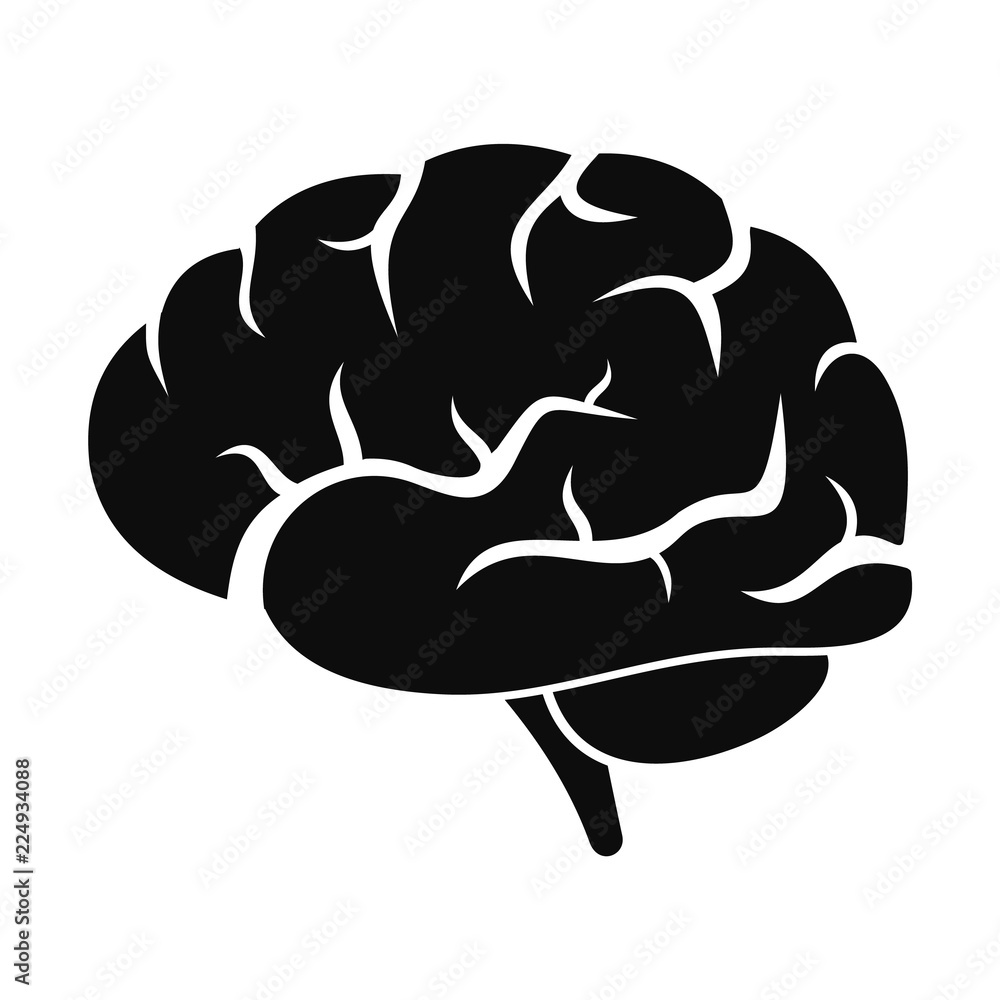 Poster brain power icon. simple illustration of brain power vector icon for web design isolated on white ba