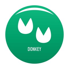 Donkey step icon. Simple illustration of donkey step vector icon for any design green