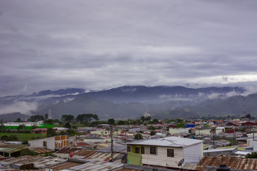 the neighborhood on a cloudy morning