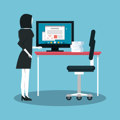 Businesswoman working avatar