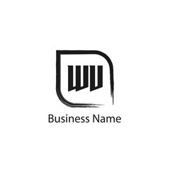 Initial Letter WV Logo Template Design