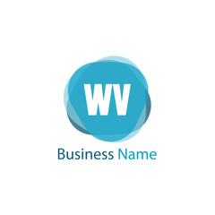 Initial Letter WV Logo Template Design