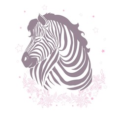 Cute zebra cartoon icon vector illustration graphic design