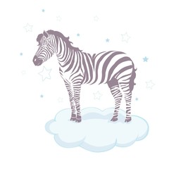 Fototapeta na wymiar Cute zebra cartoon icon vector illustration graphic design