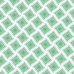 green and white modern diamonds pattern. cool, simple and elegant repeat pattern of rhombuses and squares for surface designs, backgrounds, textile, fabric and backdrops. pattern swatch at eps. file