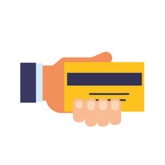 hand holding bank credit card payment