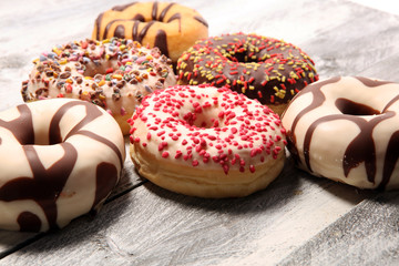 donuts in different glazes