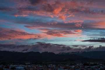 Obraz premium super colorful sky in a sunset