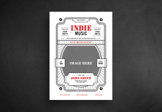 Indie Music Event Flyer Layout