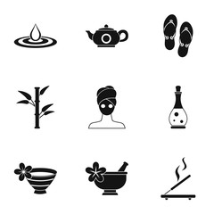 SPA icons set. Simple illustration of 9 SPA vector icons for web