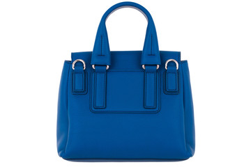 Bag on white background. Women's Italian branded designer bag isolated.