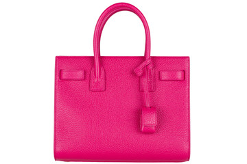 Bag on white background. Women's Italian branded designer bag isolated.