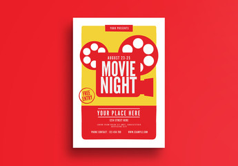 Movie Night Flyer Layout