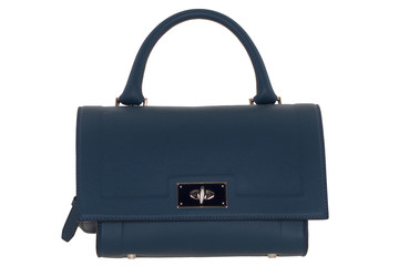 Bag on white background. Women's Italian branded designer bag isolated.