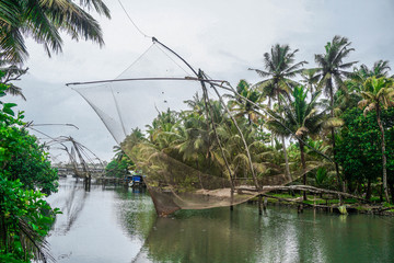 Fishing nets in Kerala, India