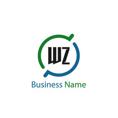 Initial Letter WZ Logo Template Design