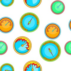 Engine speedometer pattern. Cartoon illustration of engine speedometer vector pattern for web