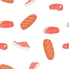 Steak pattern. Cartoon illustration of steak vector pattern for web