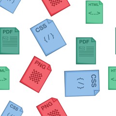 Files pattern. Cartoon illustration of files vector pattern for web